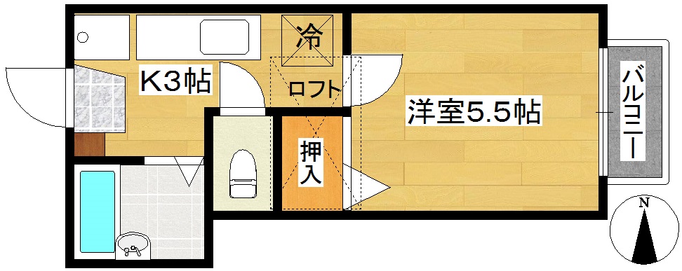 ジュンハイツ大和Ⅲ 間取り